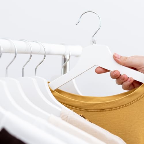 Marcadores de perchas S uxcell para colgar ropa en barras de 3,5 mm, clips blancos, 160 uds 4