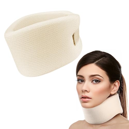 KRYMSON 1 collarín cervical, soporte para el cuello, soporte cervical, cuello de esponja suave, protector de columna cervical, soporte para el cuello