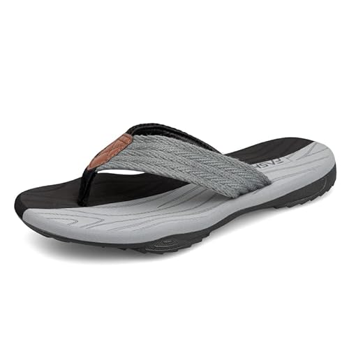 HRUI Men's Flip-Flops Sandals Comfort Slippers for Beach Outdoor Non-slip Summer Slippers Sandals Slip On Indoor Outdoor（45/10）