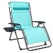 GOLDSUN Oversize XL Padded Zero Gravity Lounge Patio Chair Adjustable Reclining Lounger with Utility Cup Tray Support 350 LBS-Blue