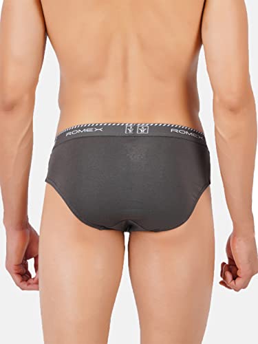 Image of RAMRAJ COTTON Men Pack Of 4 Solid Cotton Briefs | Soft Stretch Outer Elastic Waistband | Comfortable Daily Innerwear