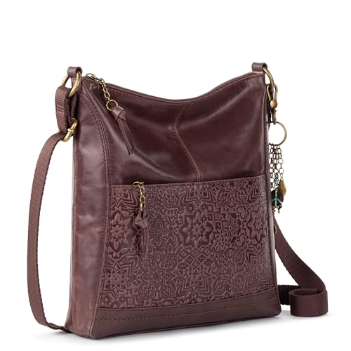 Image of The Sak Lucia Leather Crossbody Purse - Premium Leather Women's Handbag for Everyday & Travel - Cross Body Bag With Zipper