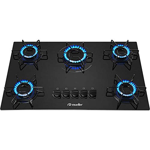 Cooktop Mueller 5 Bocas com Queimador Ultra Chama Mcg115bg1