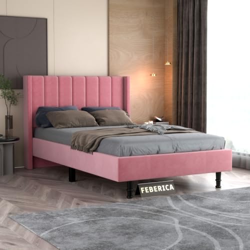 6 x 4 Feet Upholstered Single Bed for Bedroom | Modern Fabric Bed...