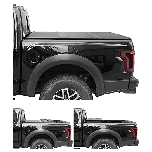 Kikito Professional FRP Hard Tri-Fold Truck Bed Tonneau Cover for 1999-2021 F250/F350 SuperDuty 6.8ft (81.0-82.4in) Bed