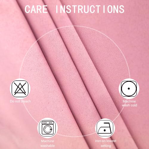 Image of LEMOMO Pink Blackout Curtains /42 x 84 Inch /Set of Two Panels Grommet Bedroom Curtains