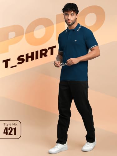 Image of Lux Nitro Men's Dry Fit Polo T-Shirt | Microfiber Sports Collar T-Shirt | Moisture Wicking, Breathable & Quick Dry | Stylish Casual & Gym Wear