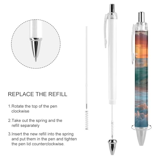 Stylos à bille rétractables Ocean Waves pour des notes de bureau fluides - 4