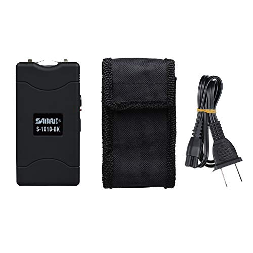Sabre Stun Gun With Led Flashlight, Painful 1.160 Μc Charge, 120 Lumens, Get Multiple Uses With Rechargeable Battery, Easy To Use Safety Switch, Includes Belt Holster, Self Defense For Women And Men #TOP2
