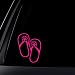 Hibiscus Flower on Flip Flop Car Decal / Sticker - PINK