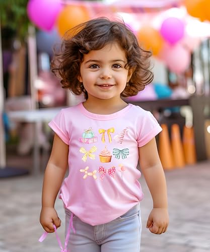 Girly Coquette Birthday Things Graphic Shirt for Toddlers, Girls & Teens Trendy Party T-Shirt2