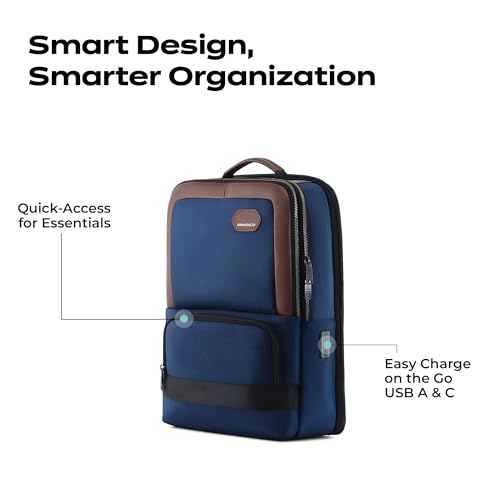 Image of Premium Laptop Messenger Bag - Durable Vegan Leather & Water-Resistant Briefcase for 15.6-inch Laptops - 3-Compartment Organizer, Ultra-Lightweight (435g)