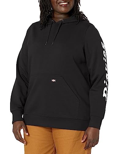 Image of Dickies womens Women's Plus Heavyweight Logo Sleeve Pullover