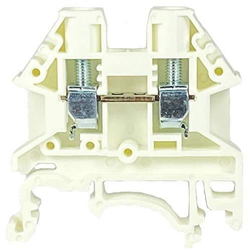 ICI Dinkle White DK4N-WE DIN Rail Terminal Block Screw Type UL 600V 30A 10-22AWG, Pack of 100 ICI Dinkle White DK4N-WE DIN Rail Terminal Block Screw Type UL 600V 30A 10-22AWG, Pack of 100