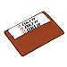 DEEZOMO DKER Handmade Genuine Leather Unisex Slim Super Thin Card Holder With ID Card Window - Brown