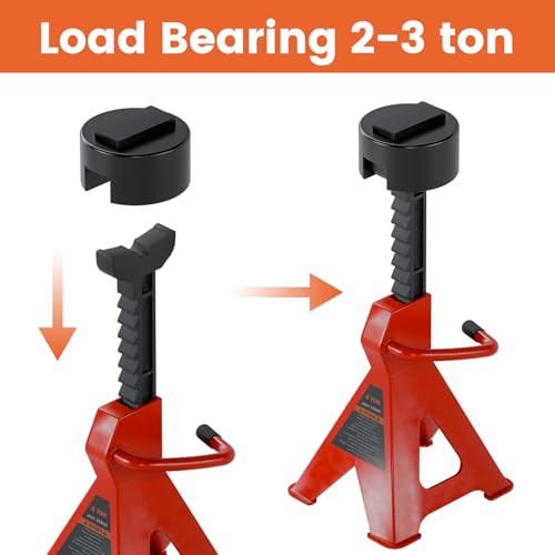 Image of Mapleza Round Floor Jack Rubber Pad 4 Pack | High quality rubber pad, pinch weld frame rail protector, universal adapter for most vehicle floor jack stands