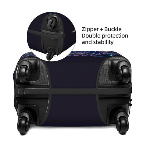 Airplane Travel Concepts Travel Luggage Cover Fits 18-32 Inch Luggage, Washable Suitcase Cover Protector with Concealed Zipper for Wheeled Suitcase Tsa Approved4