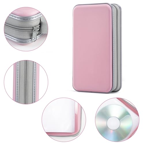 image for LIOVODE DVD Case, 96 Capacity CD Case Portable CD Holder Storage Hard 