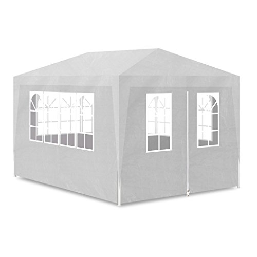 Festnight Pabellón Cenador 3x4M Carpa con Paredes Laterales para Fiesta Color Blacno