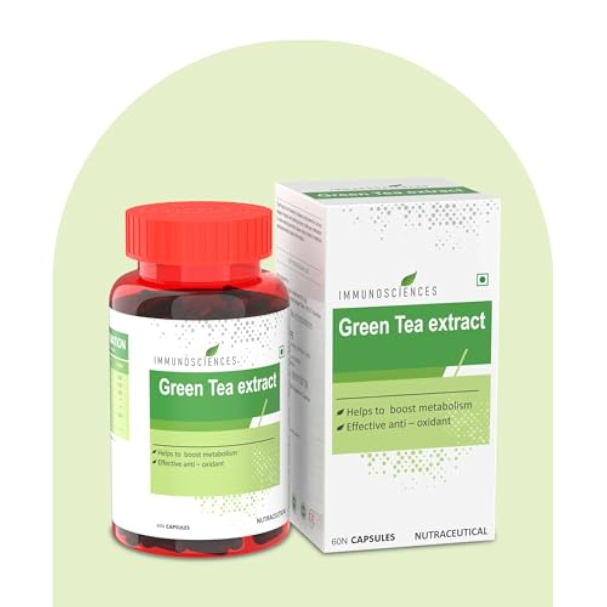 Green Tea Extract Capsules, 98% Polyphenols, 60 Vegan Capsules