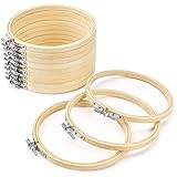 GIEMSON Embroidery Hoop 6 Inch 12 Pieces Embroidery Hoops Bamboo Circle Cross Stitch Hoop for Embroidery Art Craft Sewing