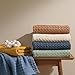 PHF 100% Cotton Waffle Weave Blanket Queen Size for Bed, Soft Lightweight & Breathable, All-Season Comfort, Luxury Aesthetic Woven Bedding for Home Decor, 90