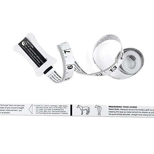 Cinta de Medir PVC para Caballos y Ponis 84 in Blanca miniatura 6
