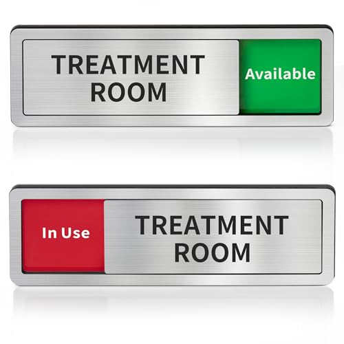 Image of Treatment Room Door Sign,Do Not Disturb- In Use /Available Slider Sign for Wellness & Health Centers Business Vacant Occupied Privacy Spa Door