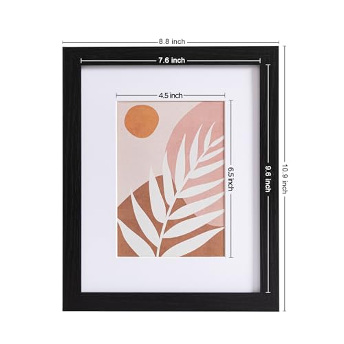 eletecpro 8x10 Picture Frames, Acrylic Cover, Black, Set of 10 - Image 3