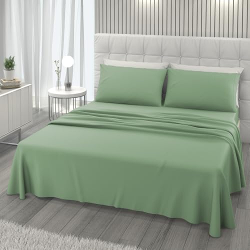 L'ANTICO ARCOLAIO - Set Lenzuola Letto Singolo Made in Italy, Microfibra Anallergica, Comprende 1 Lenzuolo Sotto con Angoli Elasticizzati, 1 Lenzuolo Sopra, 1 Federa