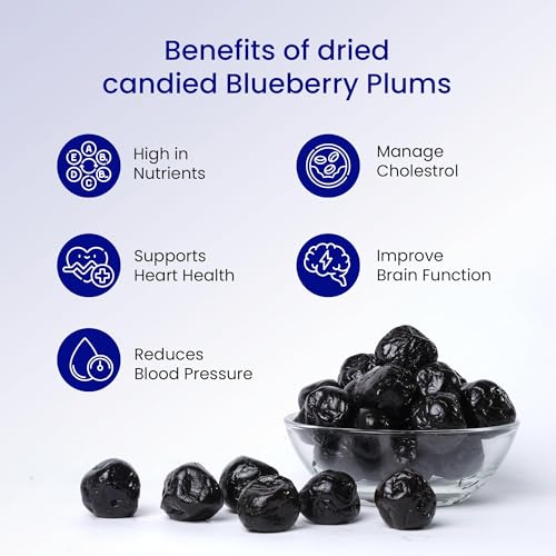 Image of FreshoCartz Organic Dried Blueberry Plum 1kg | | High in Antioxidants & Fiber | Healthy Snack | Blueberry Dried Superfood | Premium Dry Fruits Blueberries