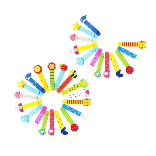 HOUDERCO 30個 木製 ブックマーク カラフル 定規 ブックマーク マーカー 面白