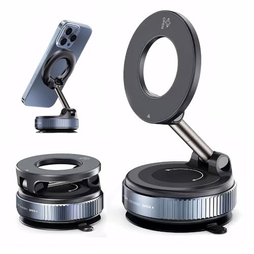 Porta Cellulare Auto Magnetico Forte Adsorbimento Regolazione a 360° Rotazione Multiangolare Compatto e Semplice Utilizzabile per Piani di Lavoro Lavelli Scrivanie