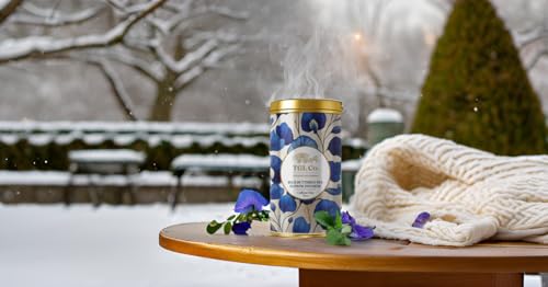 Image of TGL Co. Blue Pea Flower Tea - 50g Tin | 100% Natural Butterfly Pea Tea | Caffeine-Free | Herbal Blue Tea for Detox, Sleep & Skin | Enjoy Hot or Iced