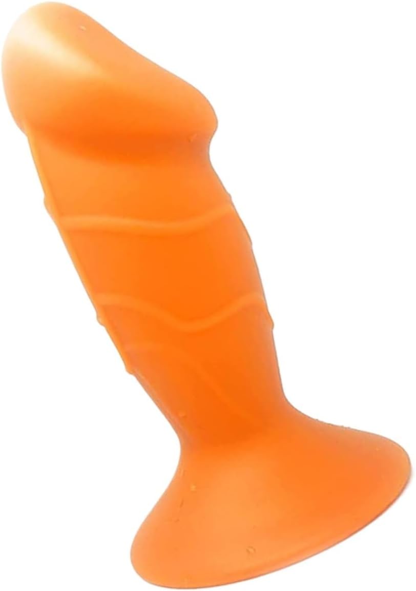 Anal Plug Anal Dildo Butt Plug Realistic Dildo with Suction Cup Real Penis Sex Toy for Men Women(Golden,Large)