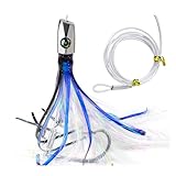 NEIQIUWING Cebo de arrastre de pulpo, cebo suave para pesca en barco, 1,7 m de longitud, 22 cm, 85 g, pesca de pesca marina