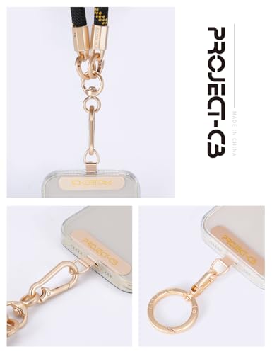 Phone Tether Tab ×1,Spring Ring ×1,Metal Patch,Universal Phone Lanyard Black - Photo 12 sur 29