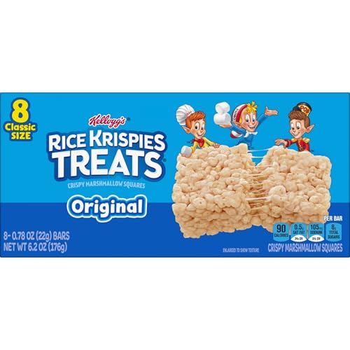 Rice Krispies Treats Crispy Marshmallow Squares, Kids Snacks, Cereal Bars, Original, (12 Boxes, 96 Bars) - image 8