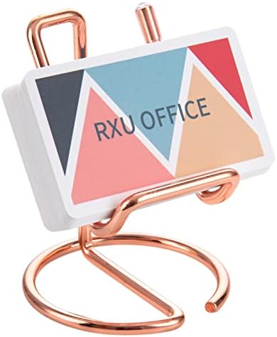 Business Card Holder for Desk,Cute Metal Rose Gold Desktop Business Card holder Display for Men & Women