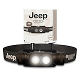Energizer Jeep HM-2000 Headlamp Rechargeable, Hybrid Power Source Head Lamp, IPX4 Water-Resistant, Bright Rechargeable Headlamp, USB-C Cable Included