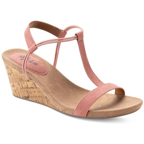Image of Style & Co. Womens Mulanepwt Sequined Wedge Sandals