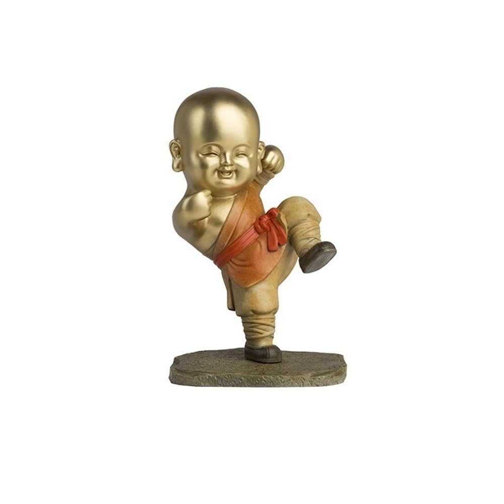AFGFGHES Statue Handmade Statues, Creative Copper Desktop Ornaments, Shaolin Monks, Home Living Room TV Cabinet Decoration Ornaments Brass Figurine