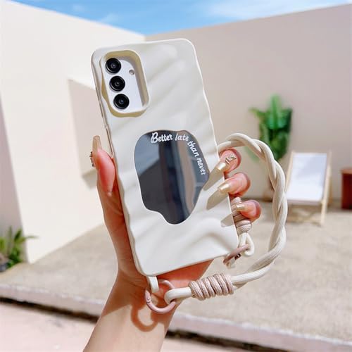 Étui en forme de vague 3D pour Samsung A15 avec effet miroir réfléchissant esthétique