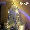 Jolitac Princess Bed Canopy for Girls Room Decor Round Lace Mosquito Net Play Tent Reading Nook Canopies Yarn Girl Dome Netting Castle (Blue) #3
