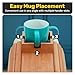 Couch Cup Holder Wooden Sofa Armrest Tray Foldable Anti-Slip Drink Coaster Sofa Side Storage Table Cup Holder Organizer (Includes Storage Rack Only)