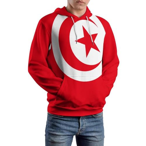 Sweatshirt Tunisie drapeau graphisme 3D pull à capuche unisexe moderne