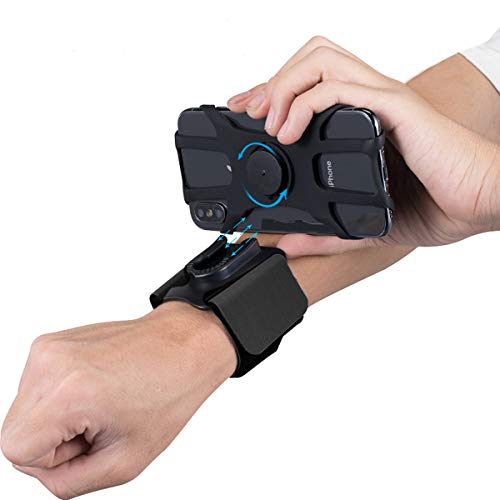 Brazalete Deportivo para Correr y Andar en Bicicleta,Brazalete Deportivo Movil con Rotación 360°,Compatible con iPhone X XR XS MAX 7/8 Plus 11 Samsung S9 S10 de 4