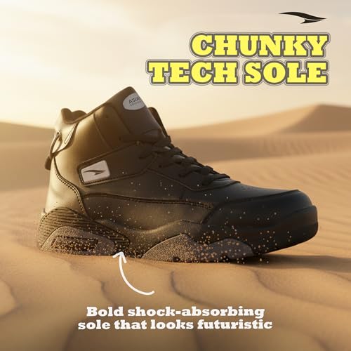 Image of ASIAN Basket-14 Men's Sporty Mid-Top Sneakers with Memory Foam Cushioning | Durable Grip Sole and Athletic Design for Basketball and Casual Wear