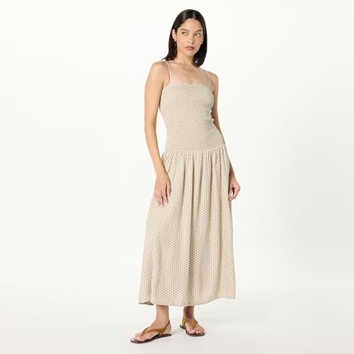 The Drop Women's Florencia Smocked Bodice Linen Maxi Dress4