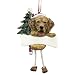 Golden Retriever Ornament with Unique "Dangling Legs" Hand Painted and Easily Personalized Christmas Ornament